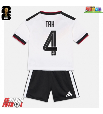Alemania Jonathan Tah #4 Primera Equipación Niños Mundial 2026 Manga Corta (+ Pantalones cortos)